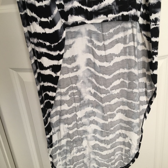 GUESS❓Black & White High-Low Bodycon Maxi Dress - Picture 7 of 8